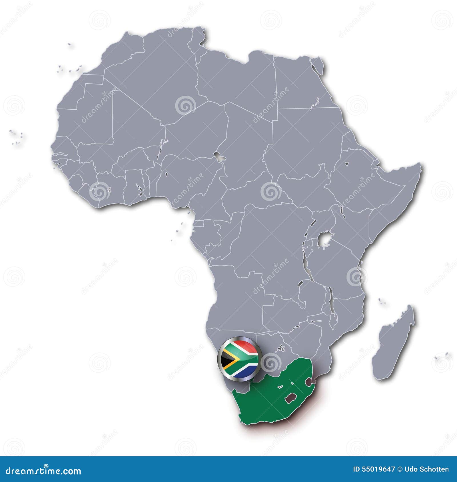 Carte De L'Afrique Avec L'Afrique Du Sud Image stock ...