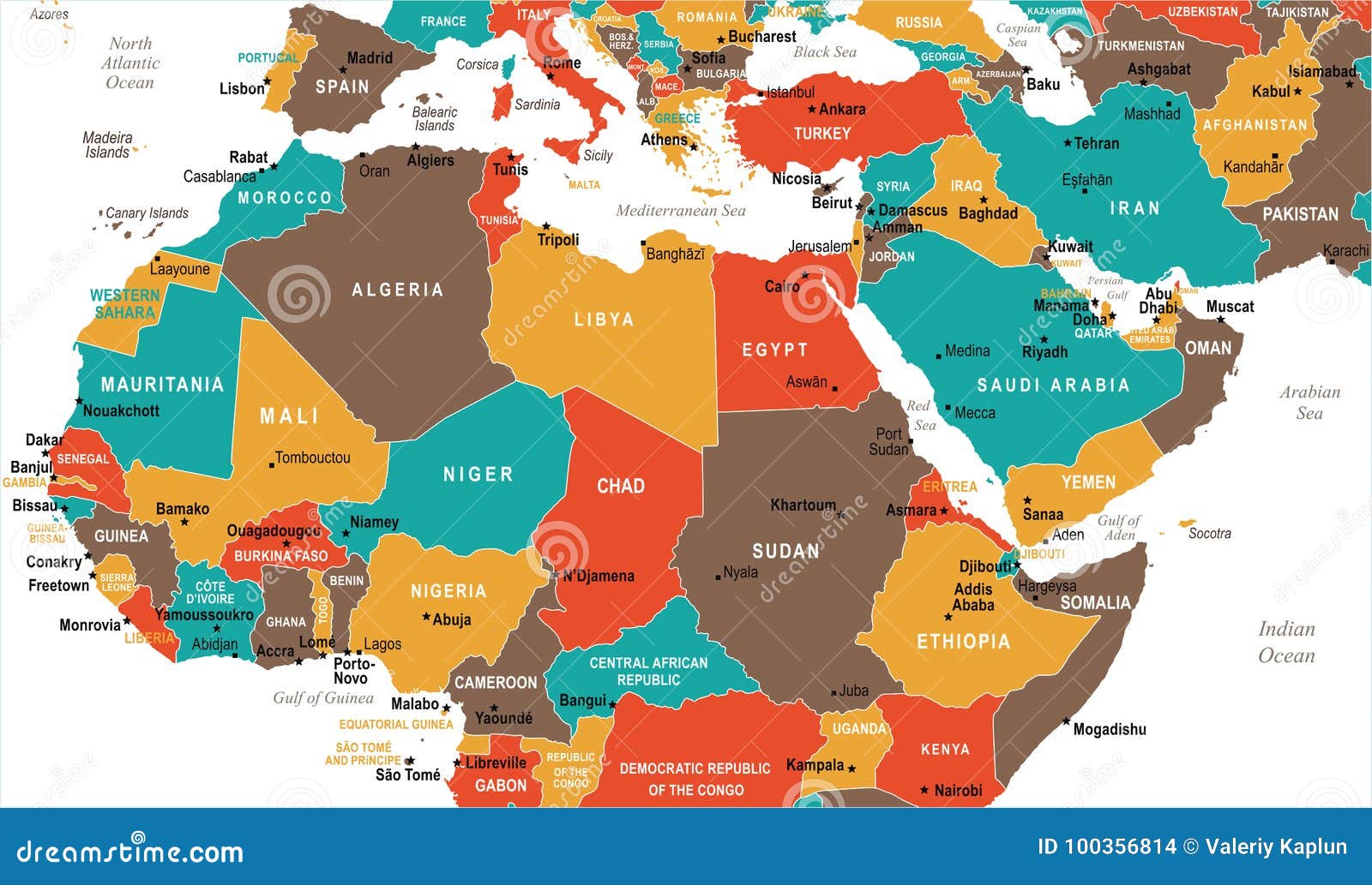 carte afrique du nord