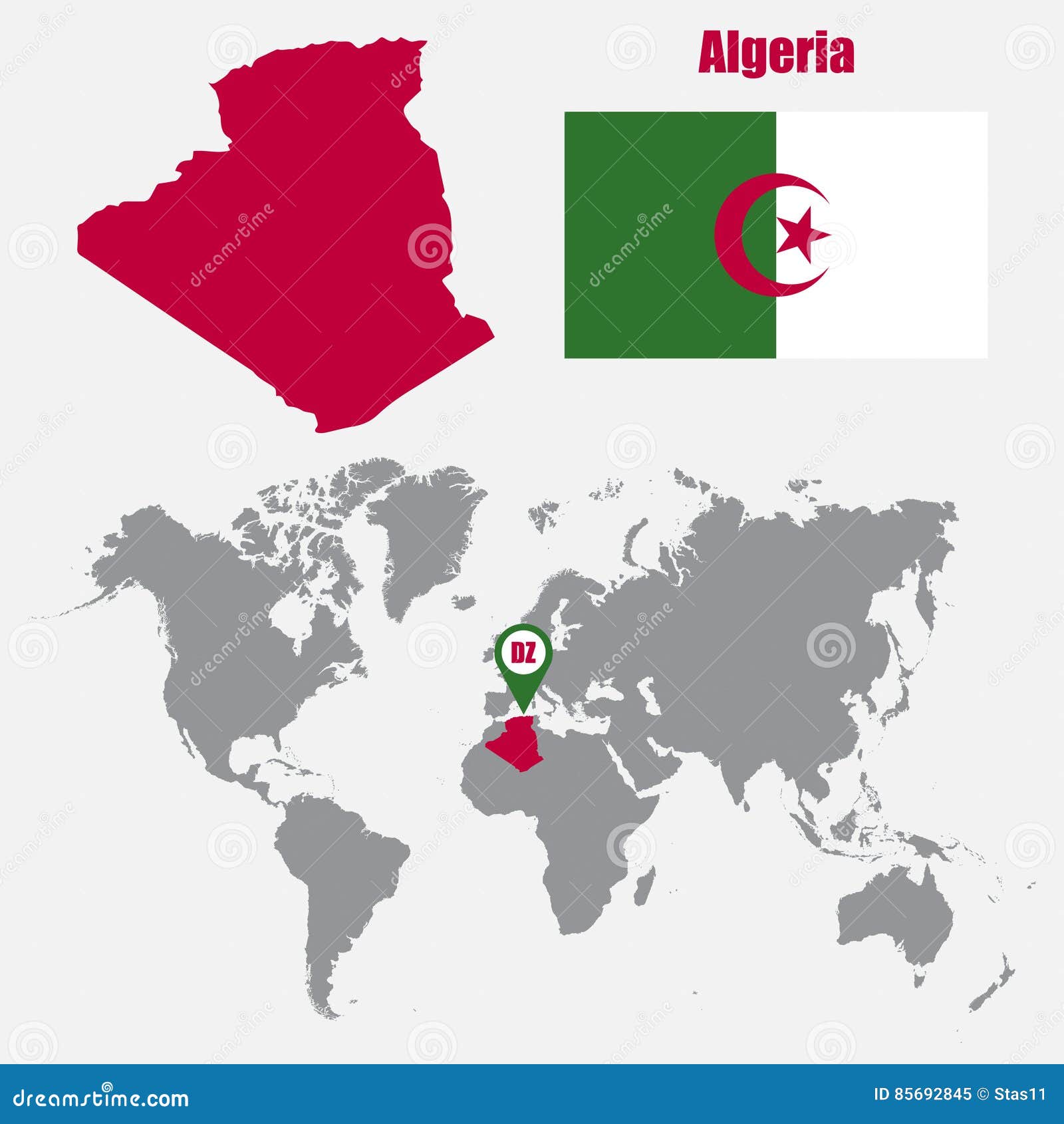 algerie carte monde