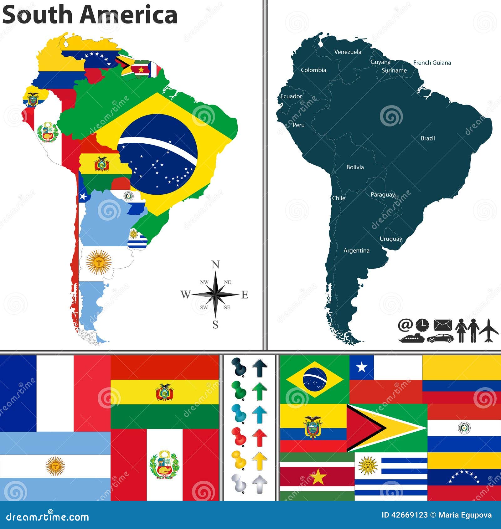 illustration stock carte de l amrique du sud image