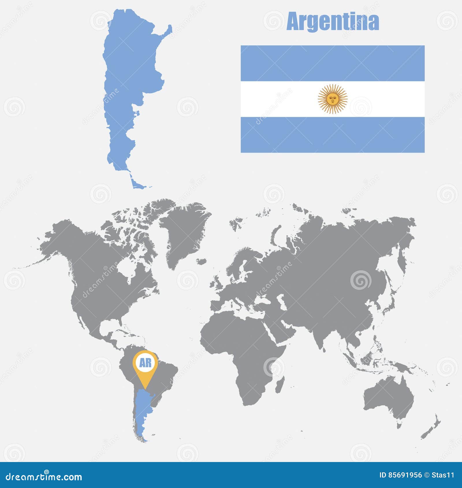 Argentine carte du monde