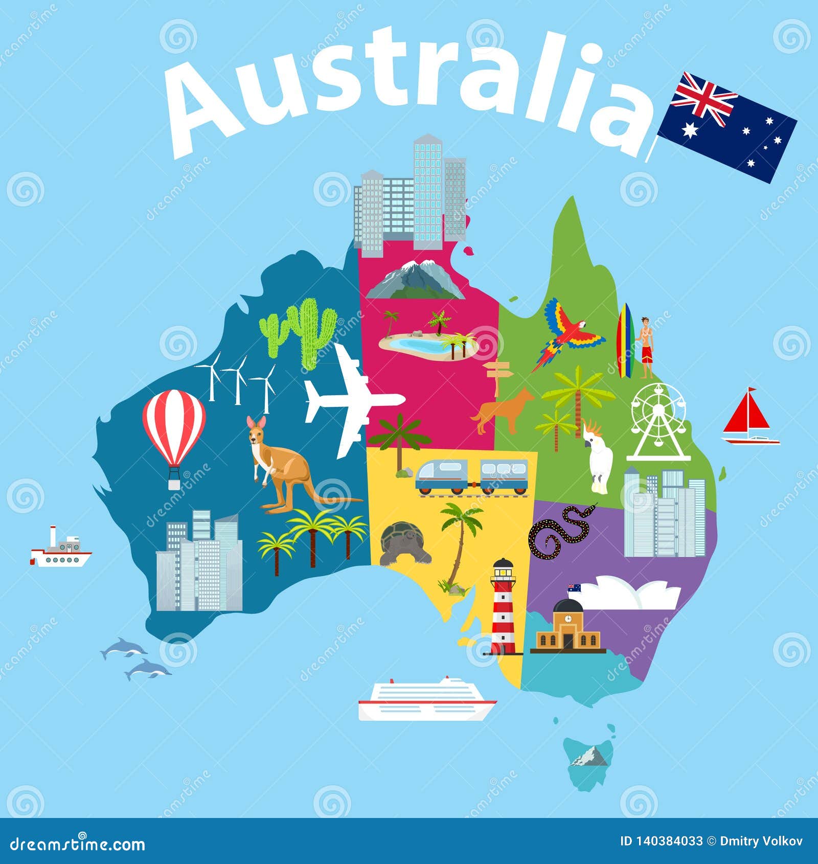 australie carte touristique