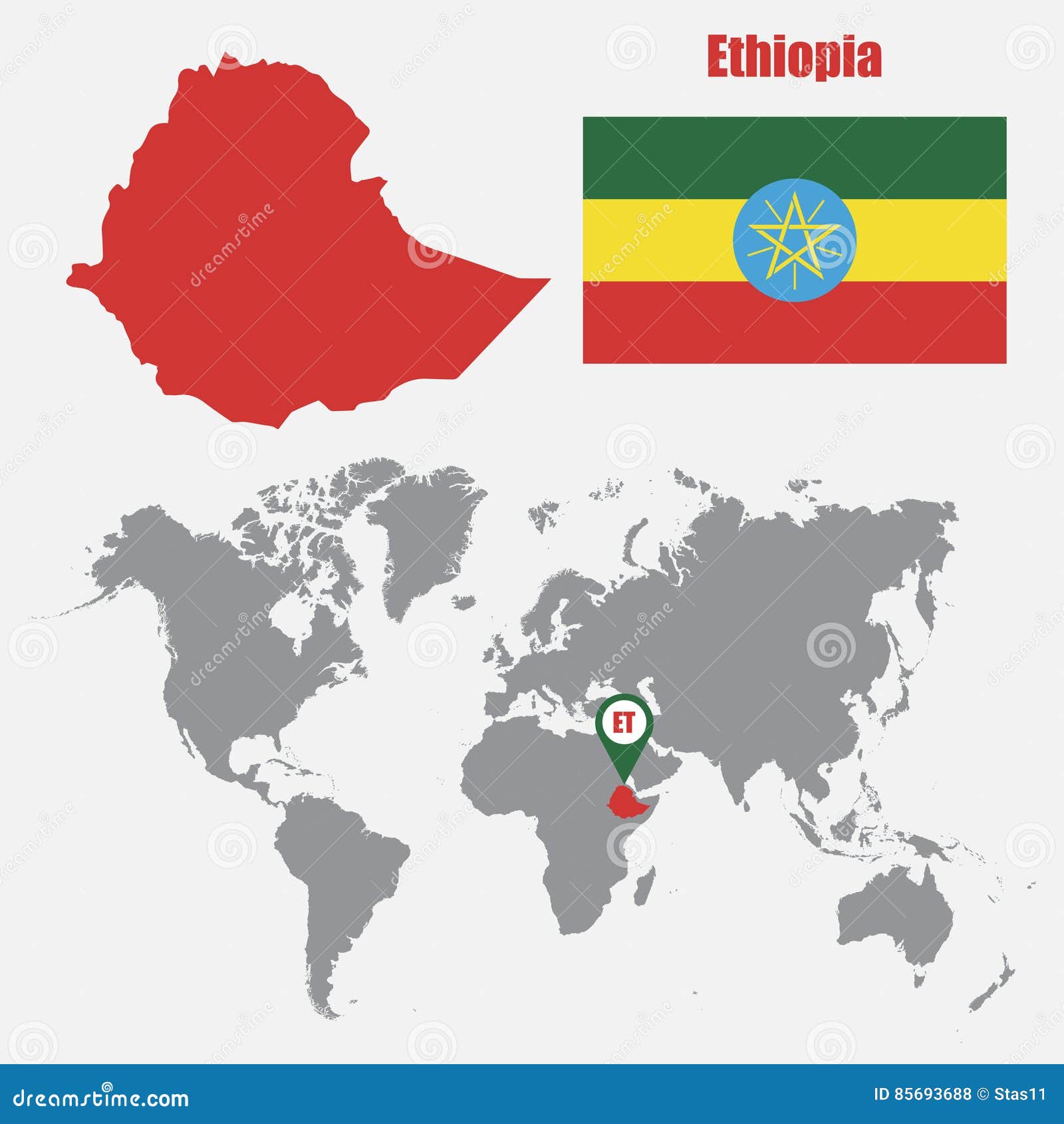 ethiopie carte du monde