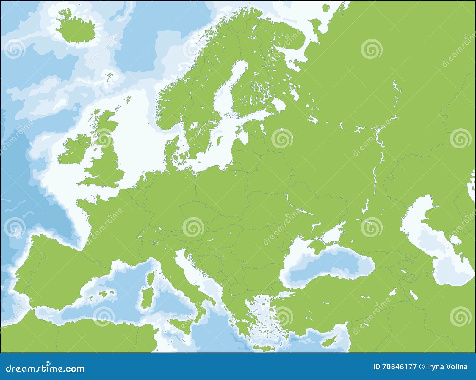 Carte De Leurope Illustration De Vecteur Illustration Du