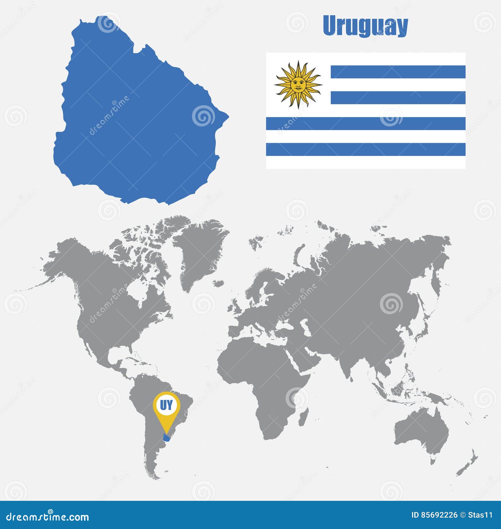 uruguay carte du monde