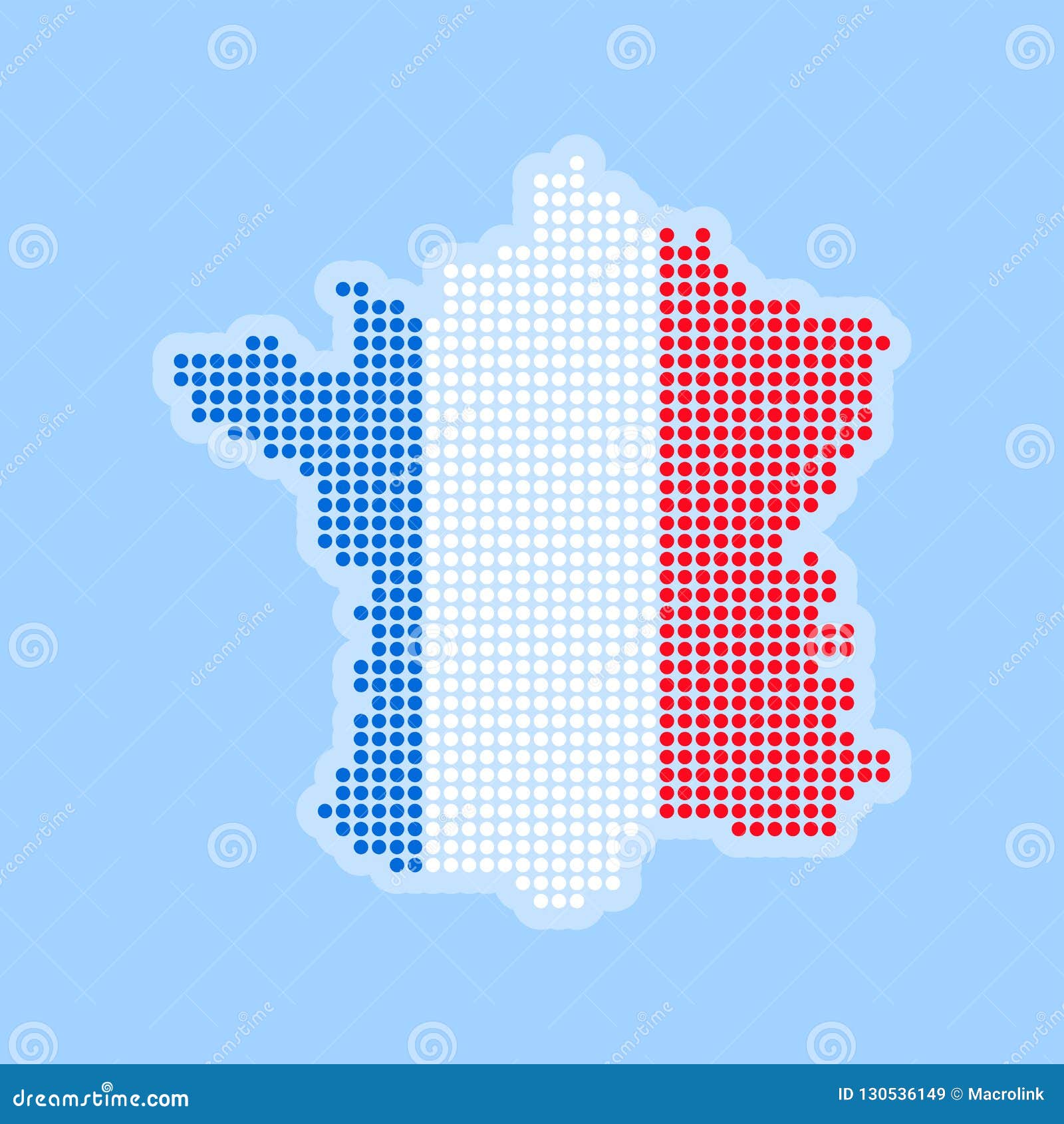 Carte De La France Icone De Vecteur Dans Le Style Moderne D