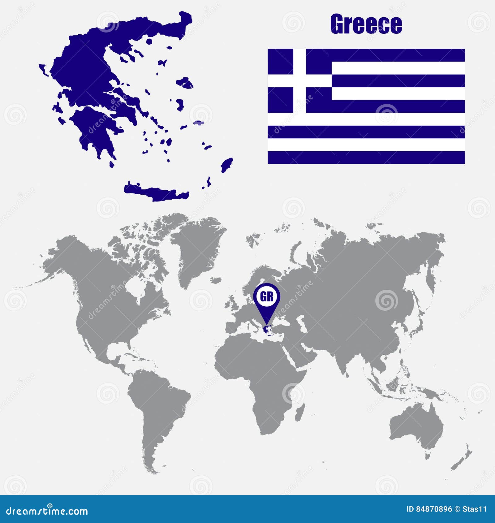 carte du monde grece