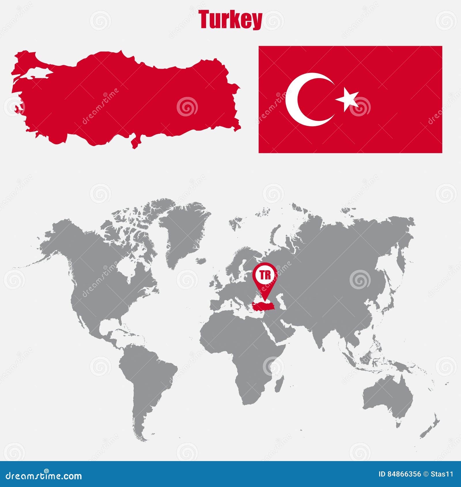 Carte De La Turquie Sur Une Carte Du Monde Avec Lindicateur