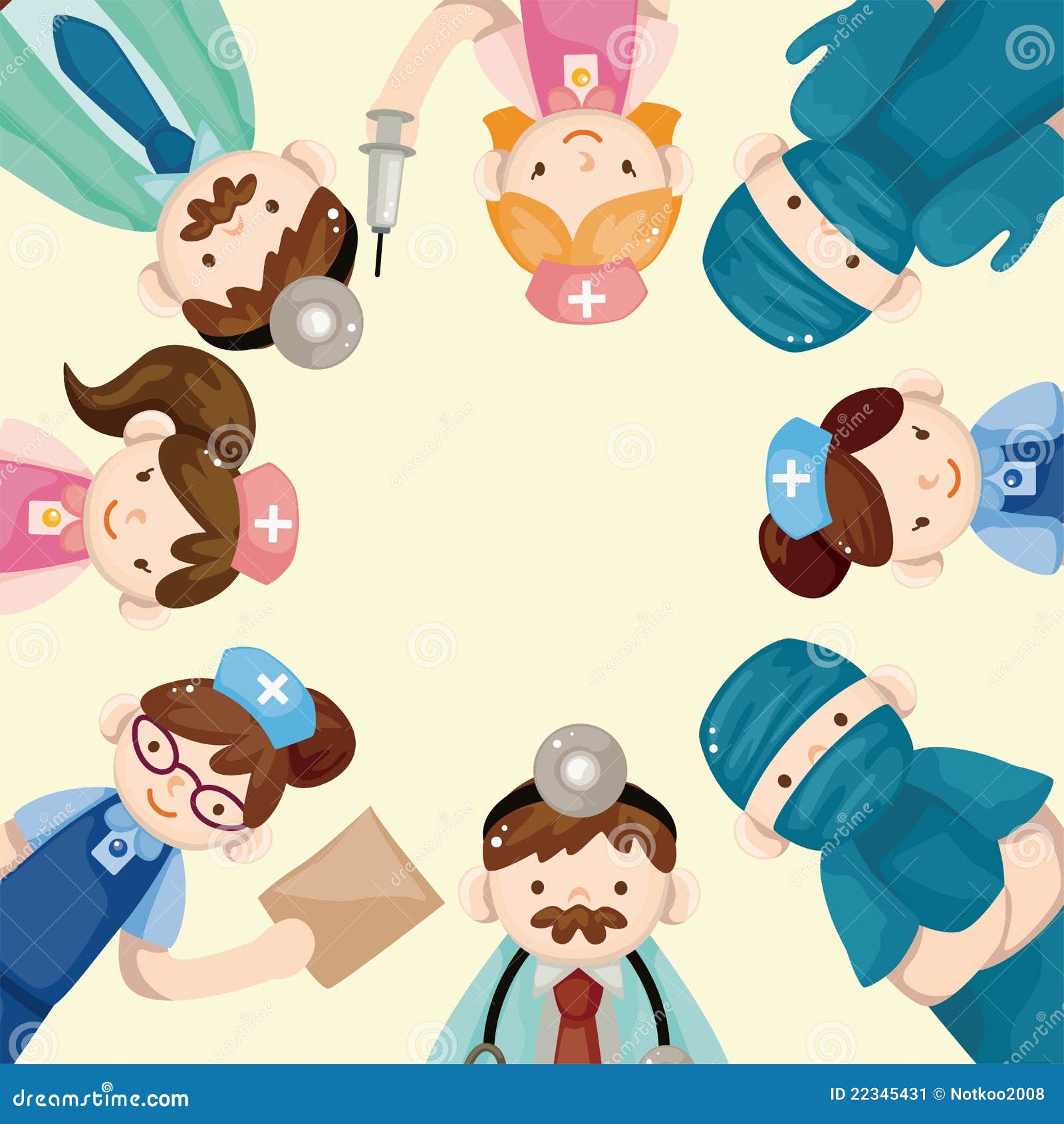 Carte De Medecin Et D Infirmiere De Dessin Anime Illustration De Vecteur Illustration Du Infirmiere Anime