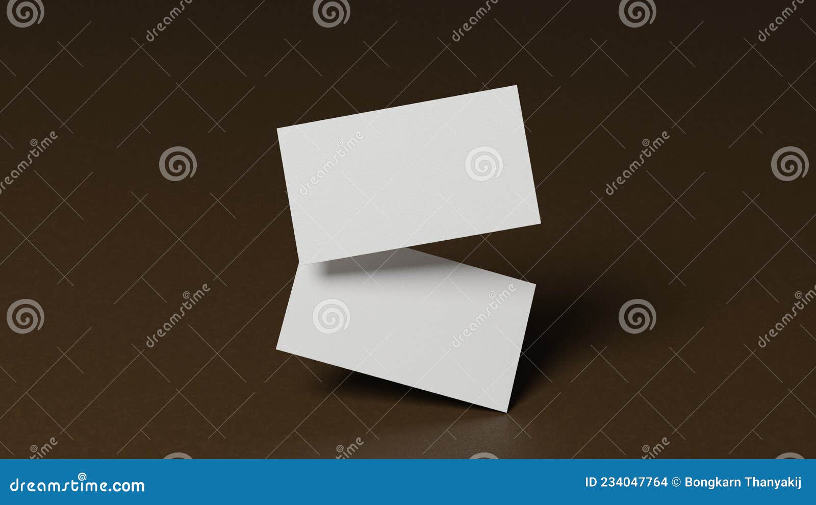 Cartes En Papier Vierges Et En Blanc Avec Rendu 3d En Forme De Triangle