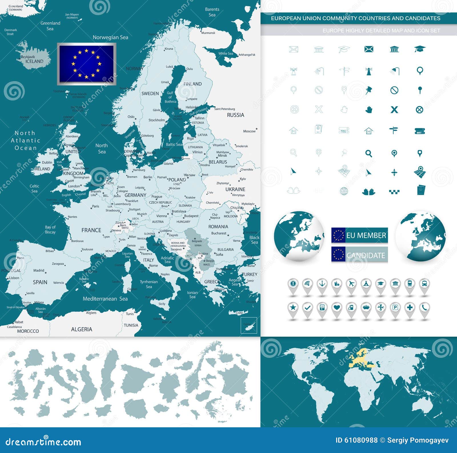 Carte De Pays Et De Candidats De Communauté Dunion