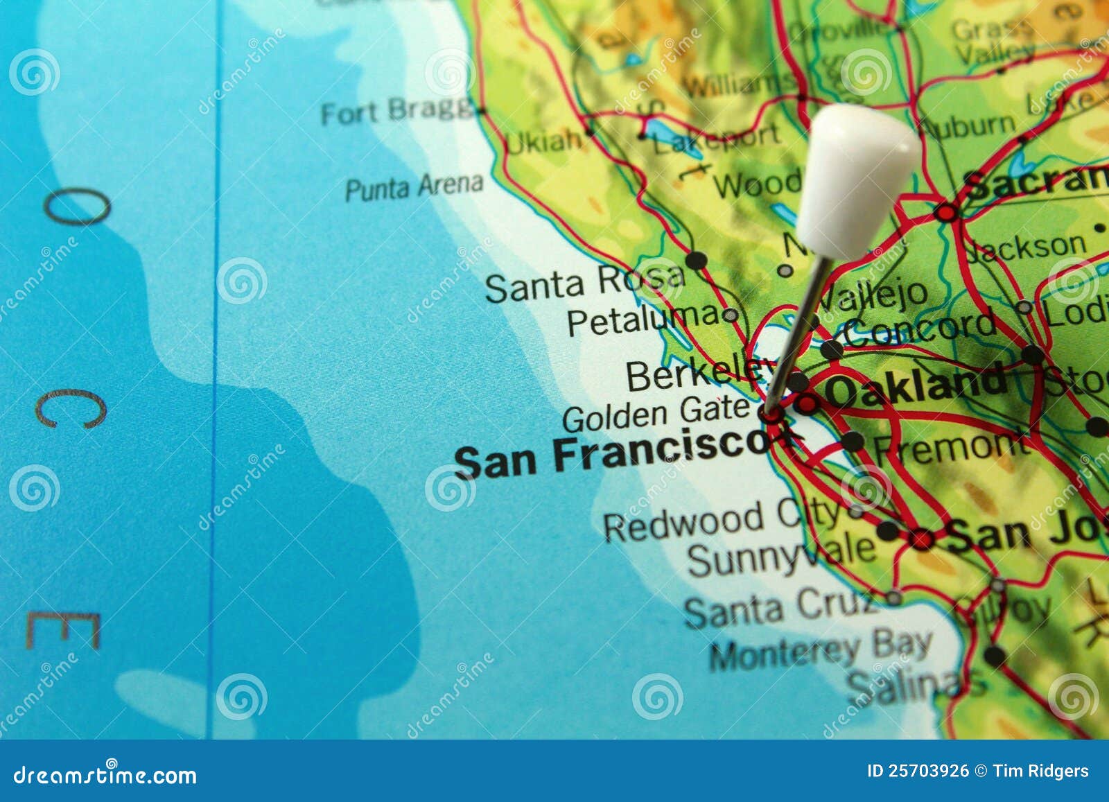 Carte De Pin De San Francisco Photo stock - Image du ville, francisco: 25703926
