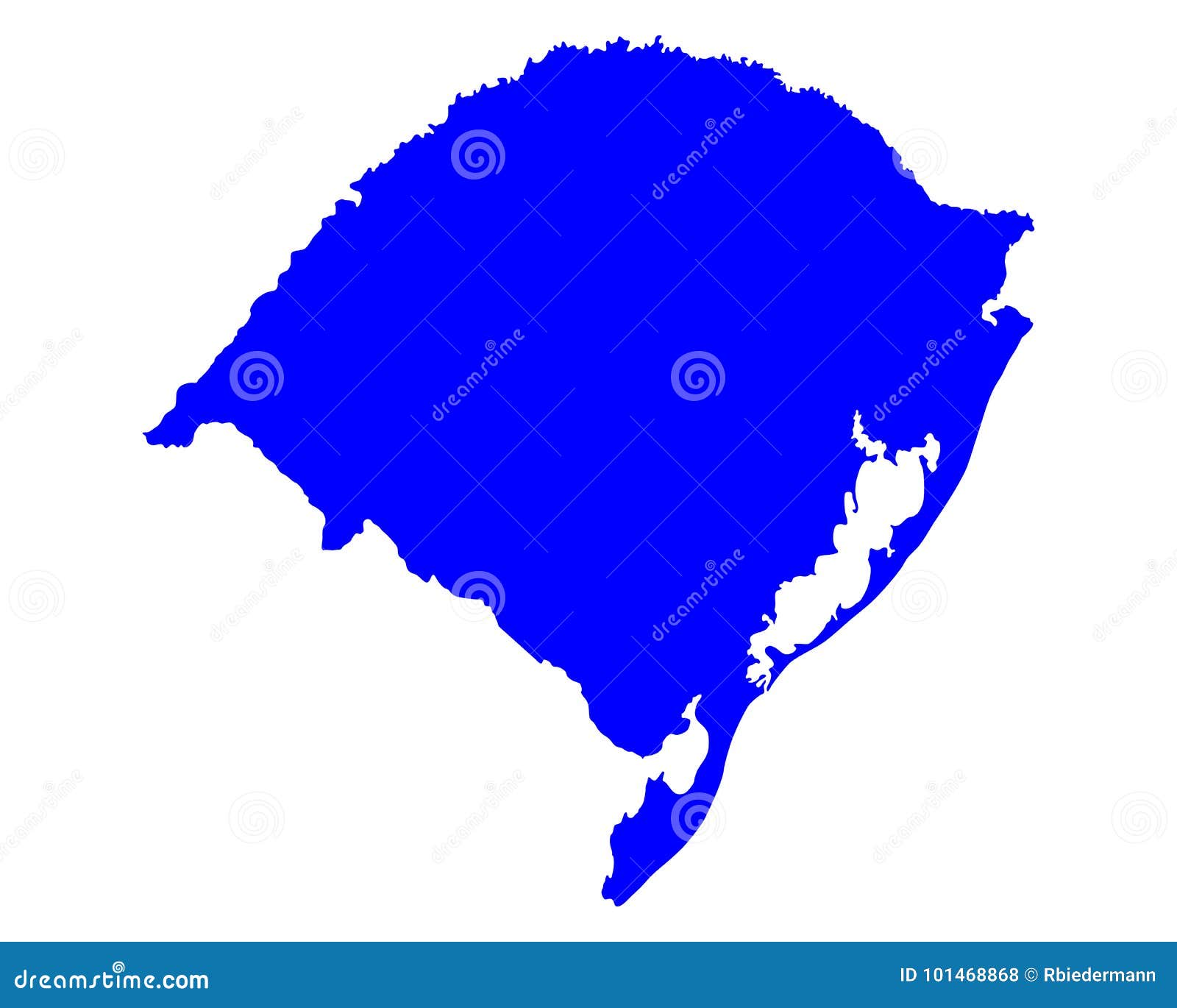 Carte De Rio Grande Do Sul Illustration De Vecteur Illustration Du Fleuve