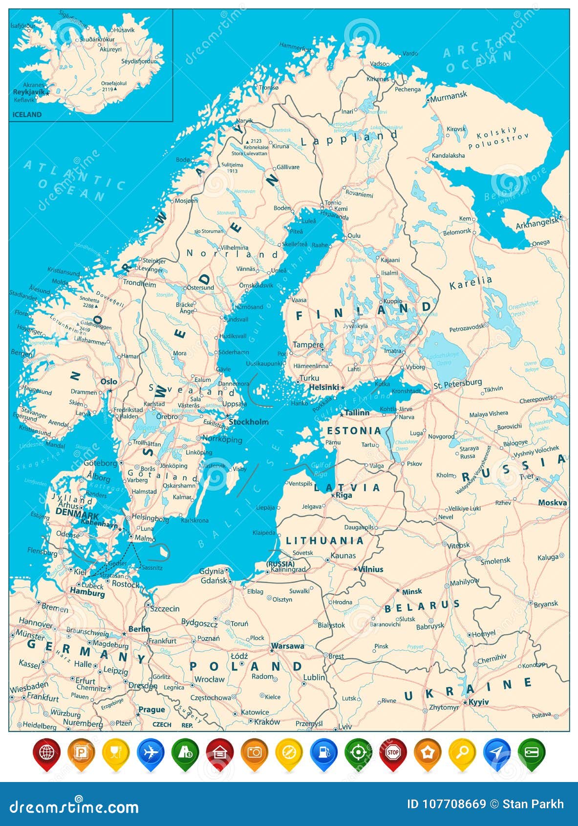 Europe du nord carte