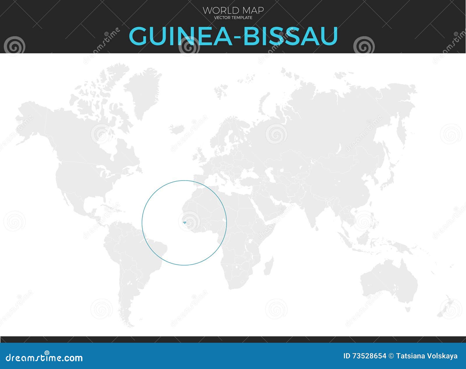 Carte De Site De La République De Guinée Bissau Illustration
