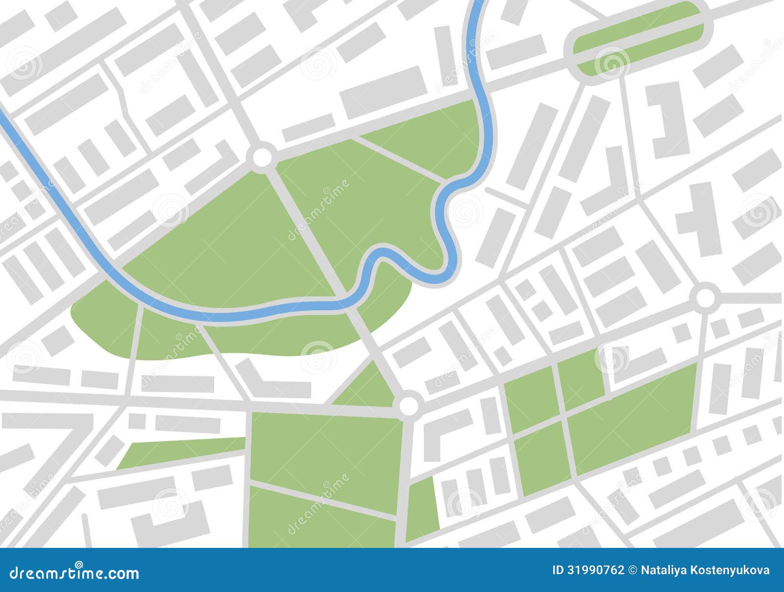 Carte de vecteur. Plan de ville Editable de vecteur de ville. Illustration de vecteur.