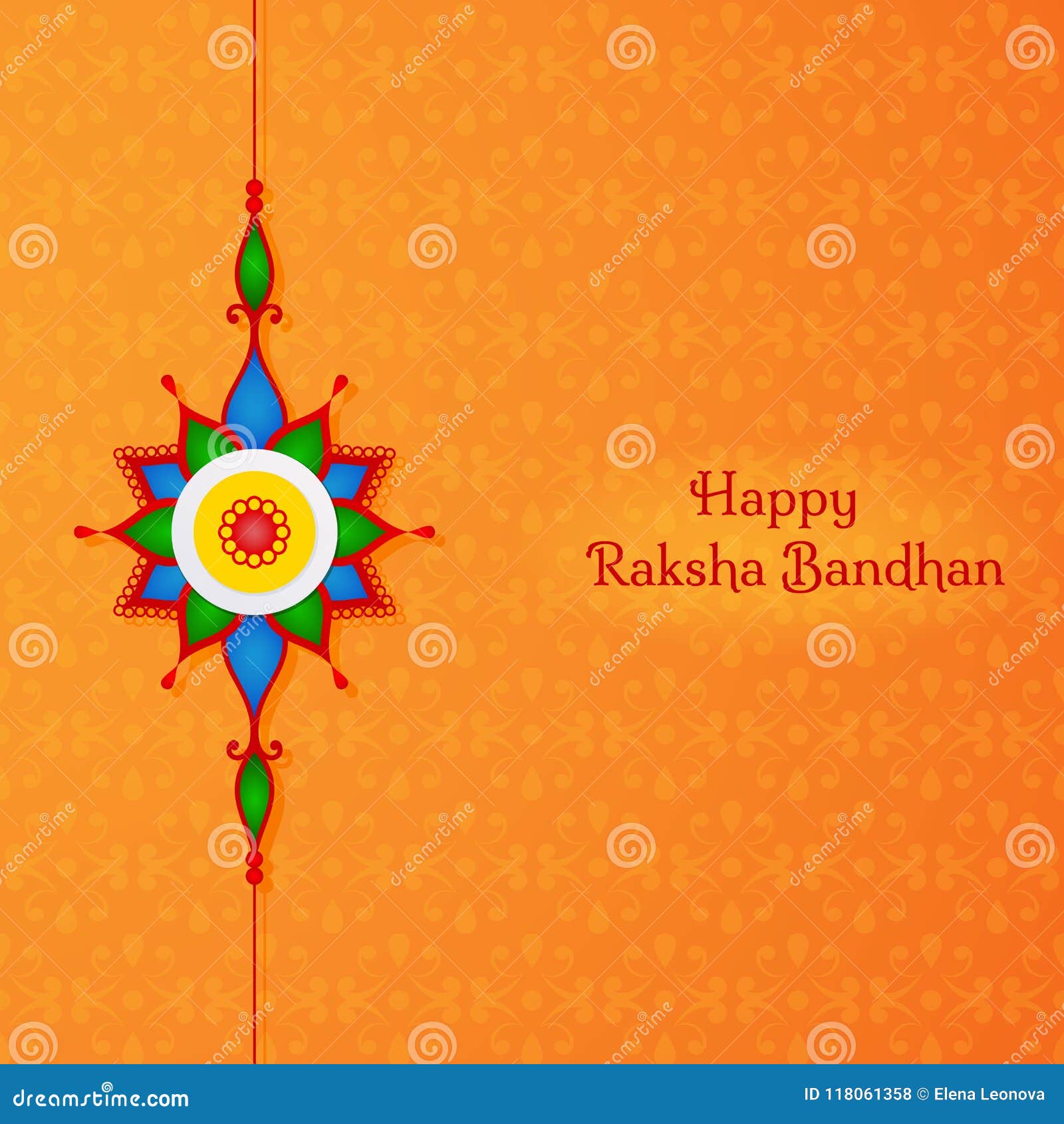 hindou/Sikh Lot de 5 Rakhi/Raksha Bandhan Carte de vœux Vierge à l'intérieur