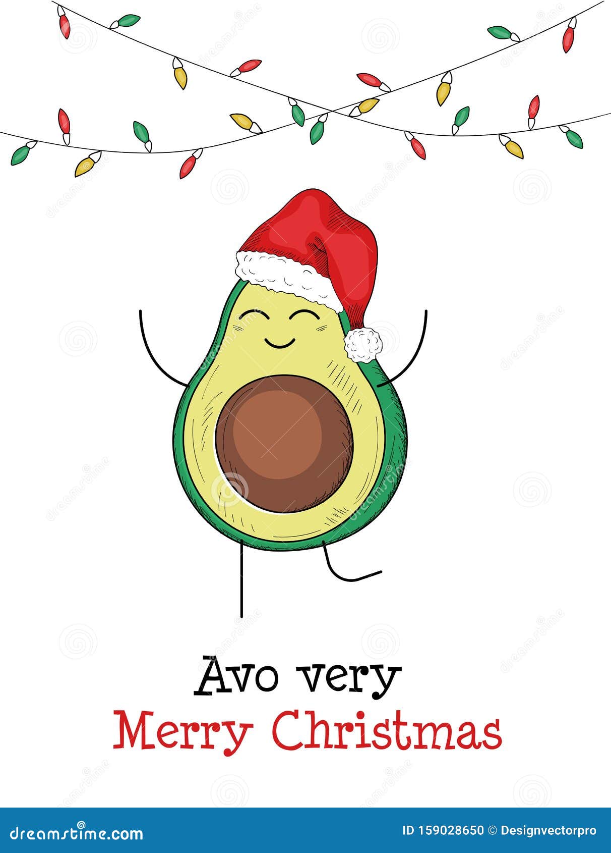 Carte De Voeux Avo Très Joyeux Pour Noël Avocat Illustration de Vecteur - Illustration du 