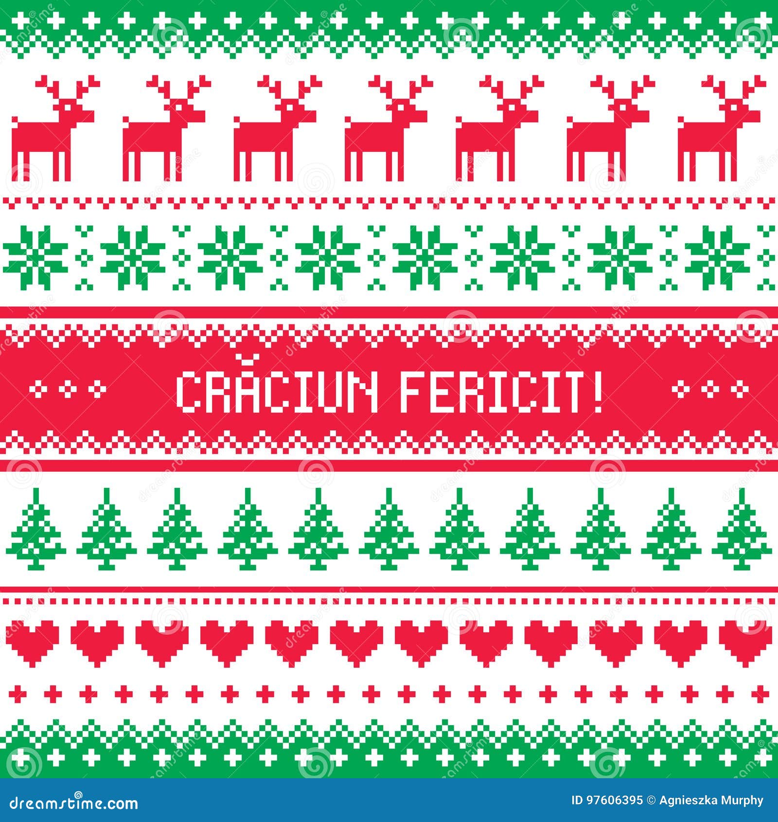 Carte De Voeux De Craciun Fericit Joyeux Noel Dans Le Modele Roumain Illustration Stock Illustration Du Handmade Europe
