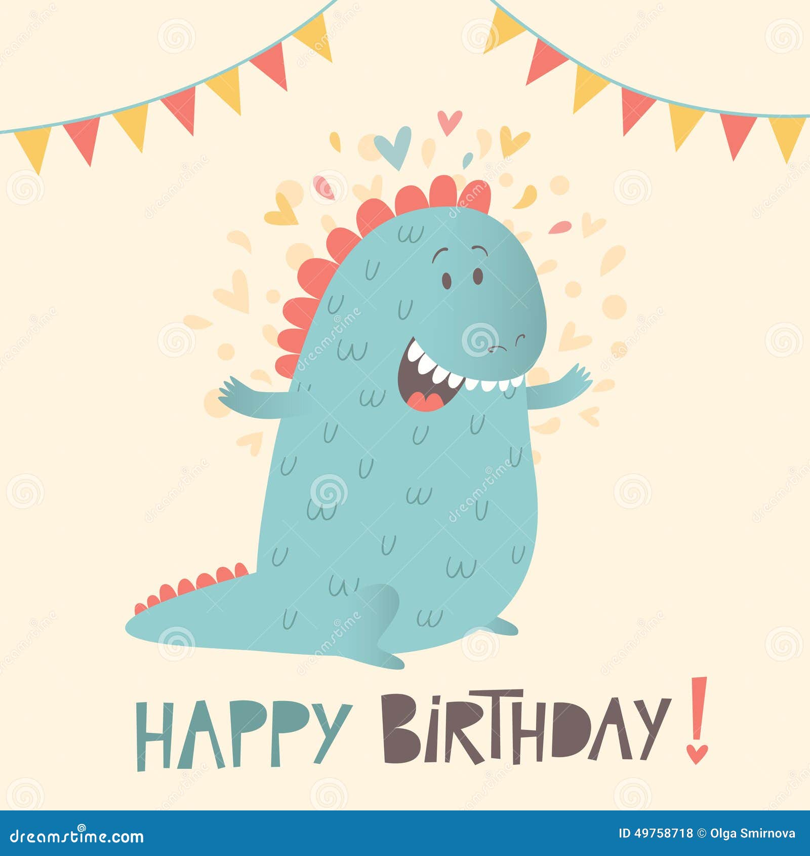 Carte De Voeux De Joyeux Anniversaire Avec Le Dinosaure Mignon Illustration De Vecteur Illustration Du Cadeau Decoratif Carte De Voeux De Joyeux Anniversaire Avec Le Dinosaure Mignon Illustration De Vecteur Illustration Du Cadeau Decoratif