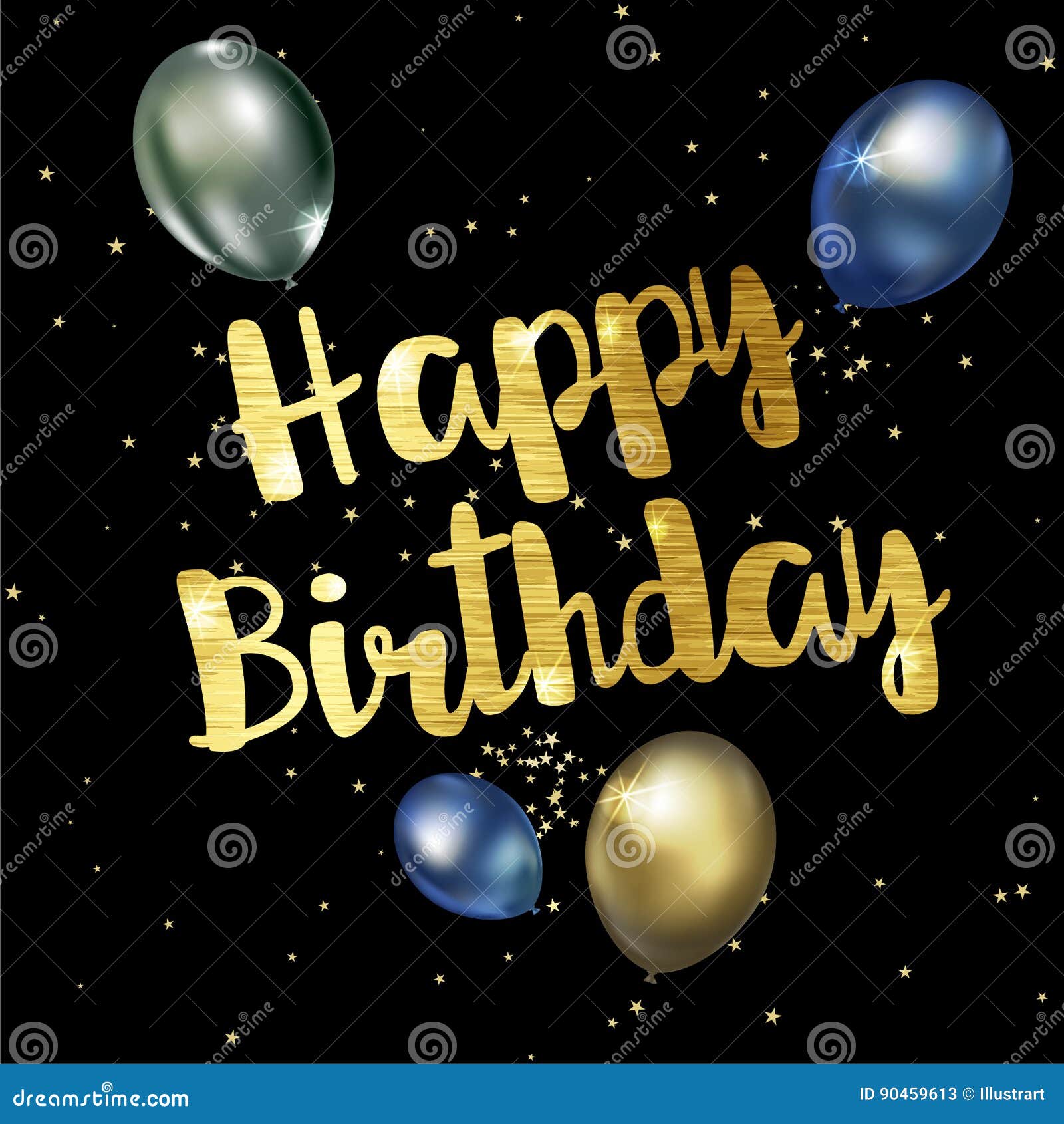 Carte De Voeux De Joyeux Anniversaire Avec Le Lettrage Elegant D Or Illustration De Vecteur Illustration Du Festif Salutation Carte De Voeux De Joyeux Anniversaire Avec Le Lettrage Elegant D Or Illustration De Vecteur Illustration Du Festif Salutation