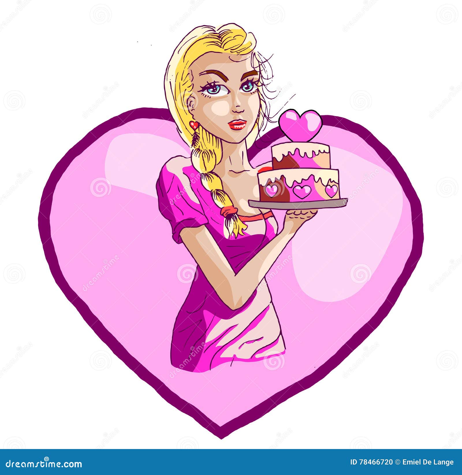 Carte De Voeux De Joyeux Anniversaire Couleur Rose Illustration Stock Illustration Du Fond Delicatesse