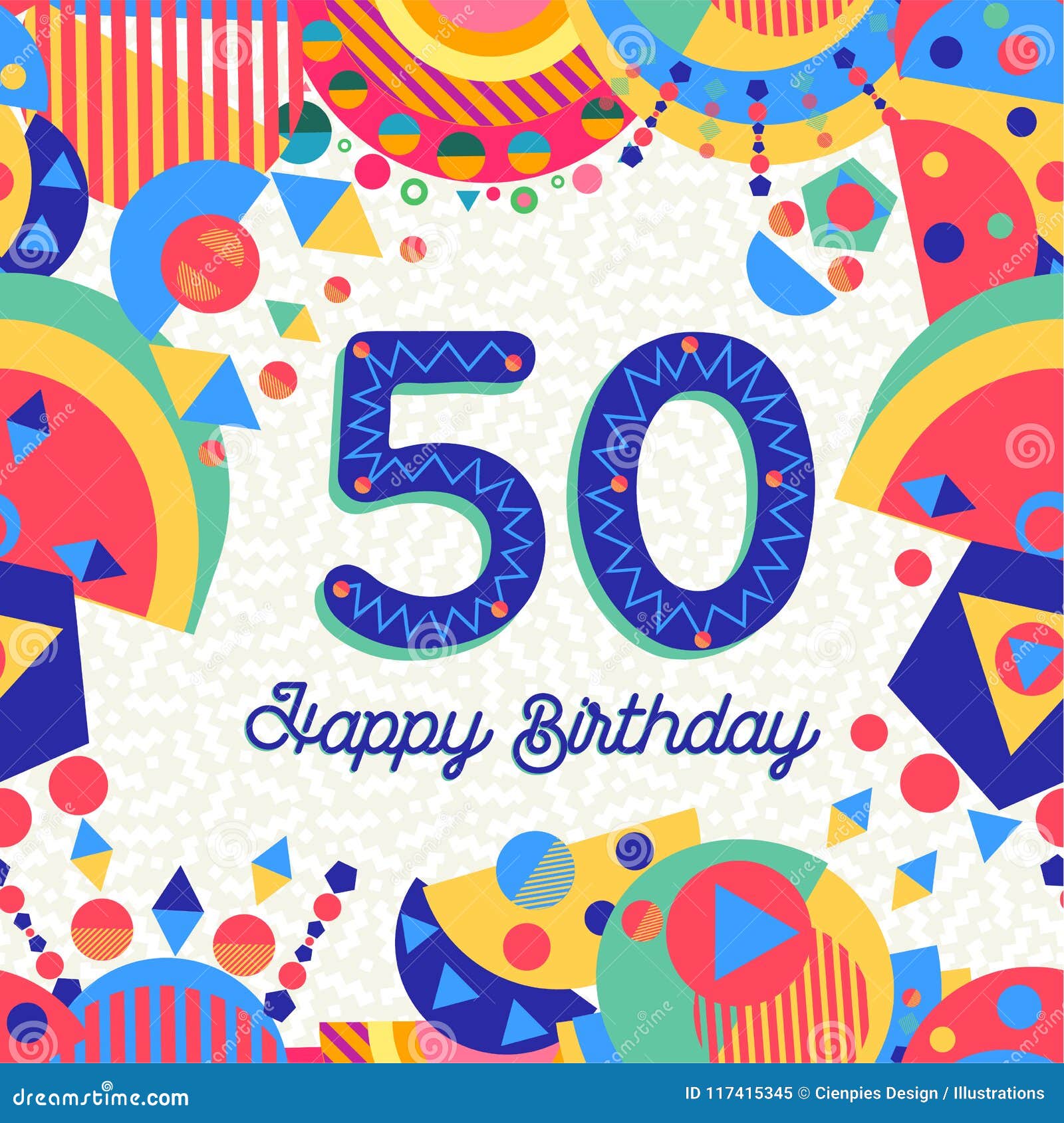 Carte invitation anniversaire 50 ans Cinquante+