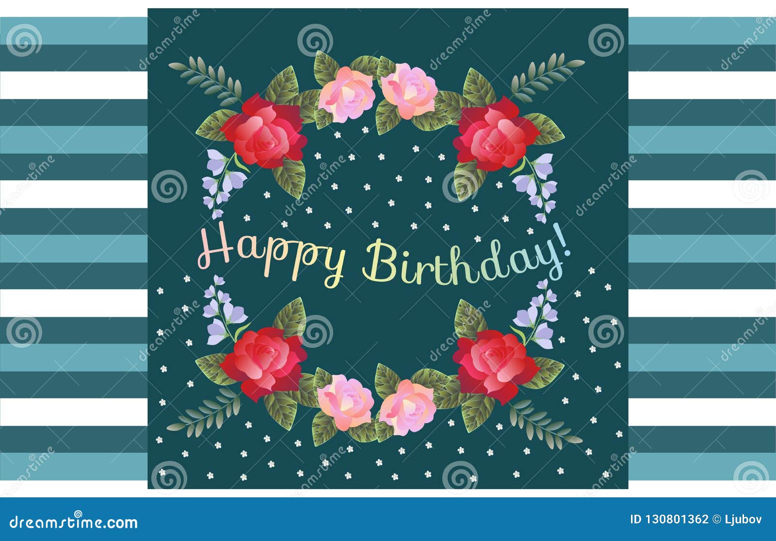 Carte De Voeux De Joyeux Anniversaire Avec De Belles Fleurs Sur Le Fond Raye Illustration De Vecteur Illustration Du Raye Joyeux Carte De Voeux De Joyeux Anniversaire Avec De Belles Fleurs Sur Le Fond Raye Illustration De Vecteur Illustration Du Raye Joyeux