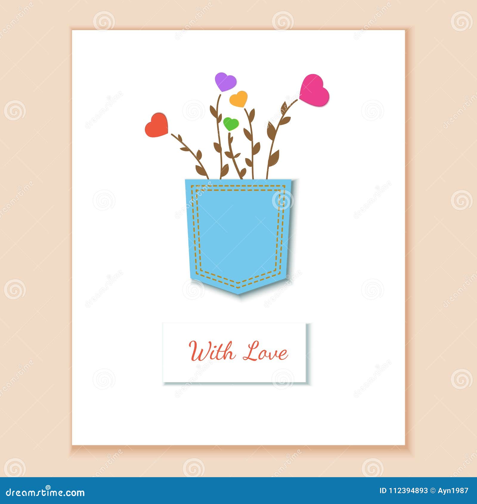Carte De Voeux Poche Et Fleurs De Papier De Style Avec Des Coeurs Belle Idee De Carte Postale Pour La Conception De Jour Du S D Illustration De Vecteur Illustration Carte De Voeux Poche Et Fleurs De Papier De Style Avec Des Coeurs Belle Idee De Carte Postale Pour La Conception De Jour Du S D Illustration De Vecteur Illustration