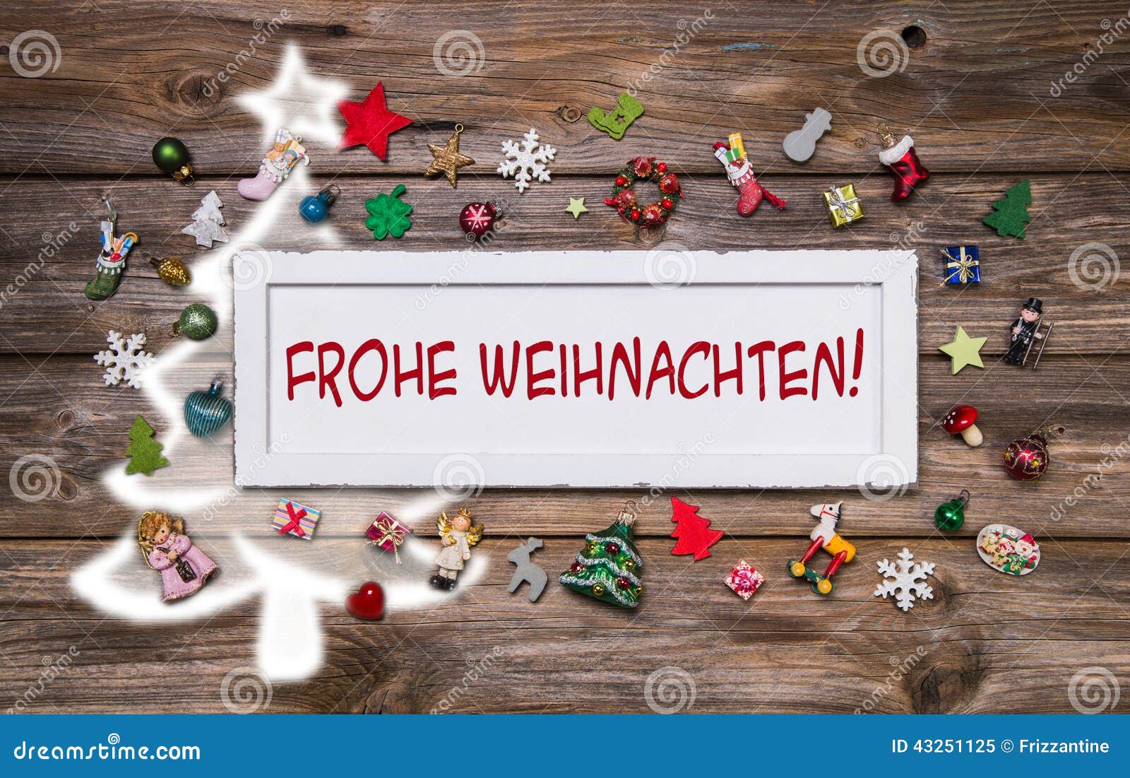 Carte De Voeux Pour Noël Avec Le Texte Allemand Pour Le 