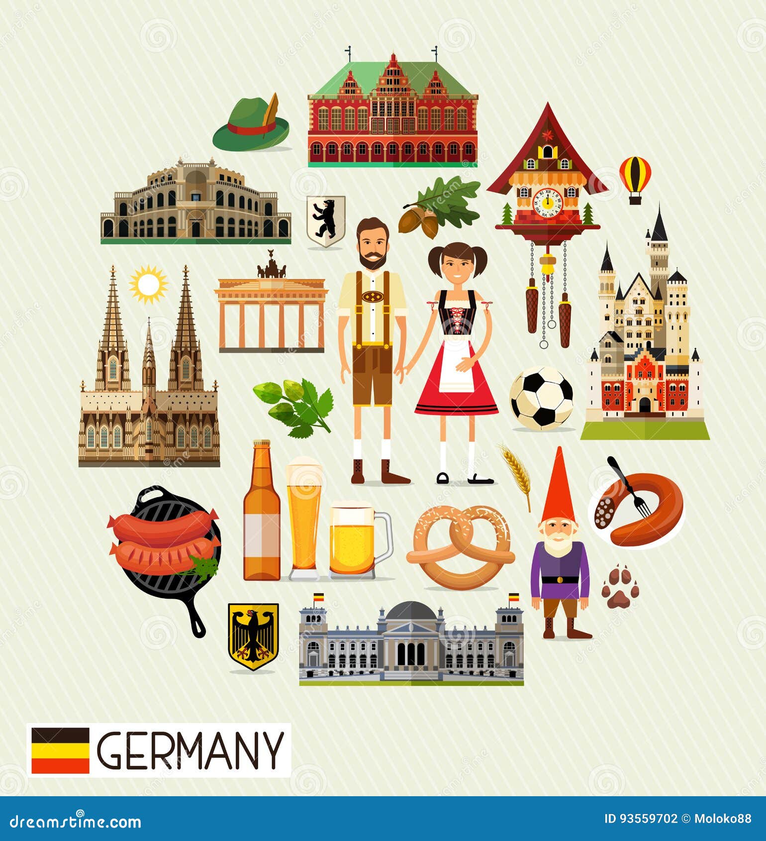 Игры на тему германия. Символы Германии для детей. Германия иллюстрации. Символы Германии в картинках. Культурные символы Германии.