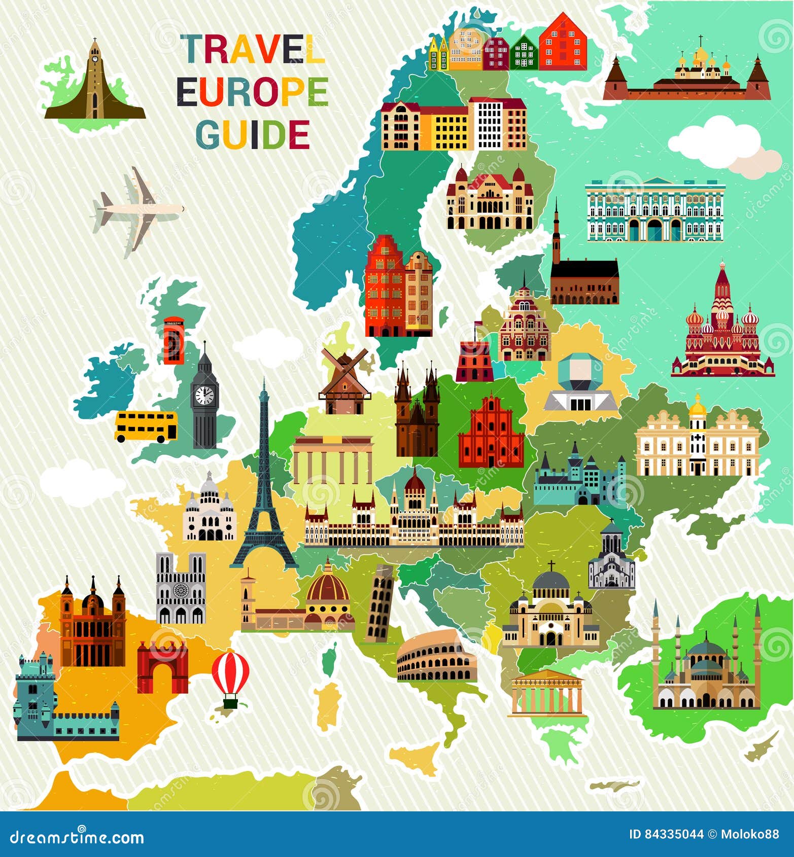 carte europe touristique