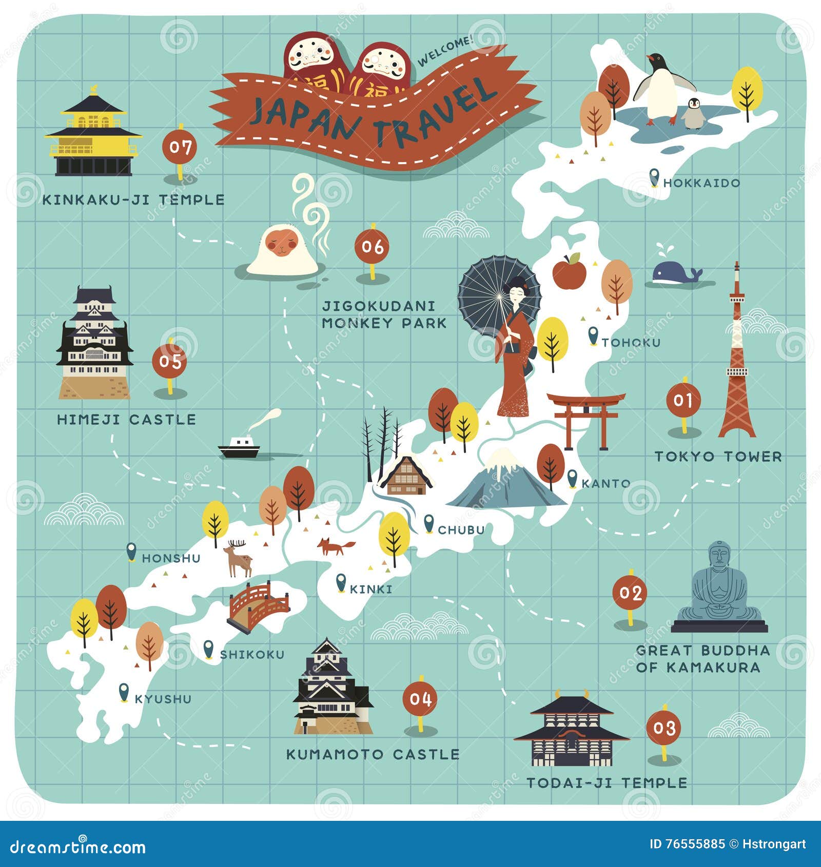 Carte du Japon - Kids Web Japan - Web Japan
