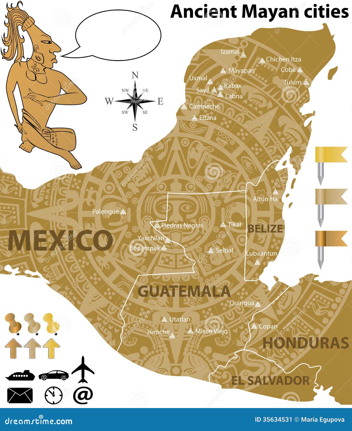 Carte Des Villes Maya Avec Le Calendrier Antique Illustration De Vecteur Illustration Du Avec Carte Carte Des Villes Maya Avec Le Calendrier Antique Illustration De Vecteur Illustration Du Avec Carte
