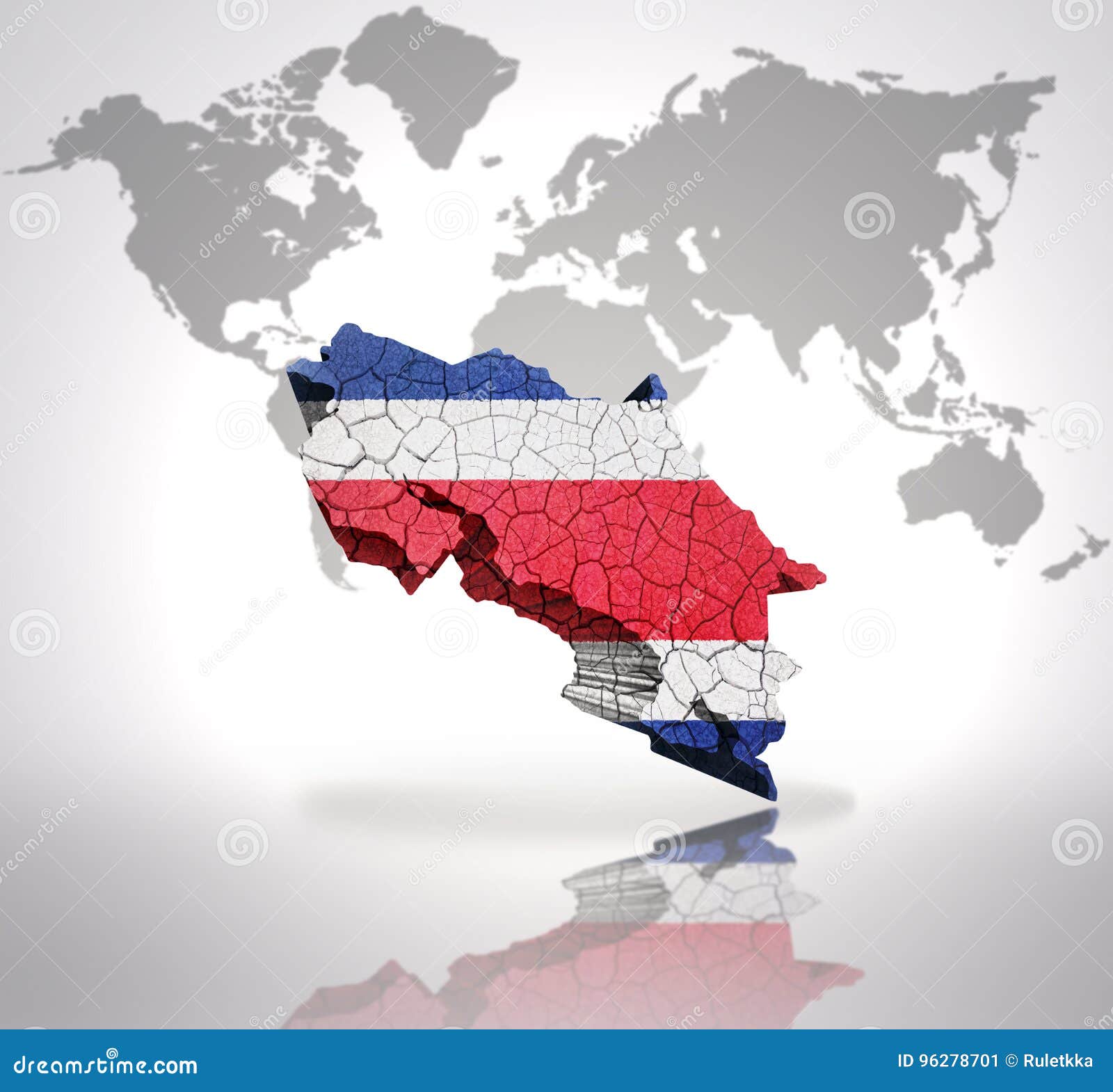 Carte Du Costa Rica Illustration Stock Illustration Du