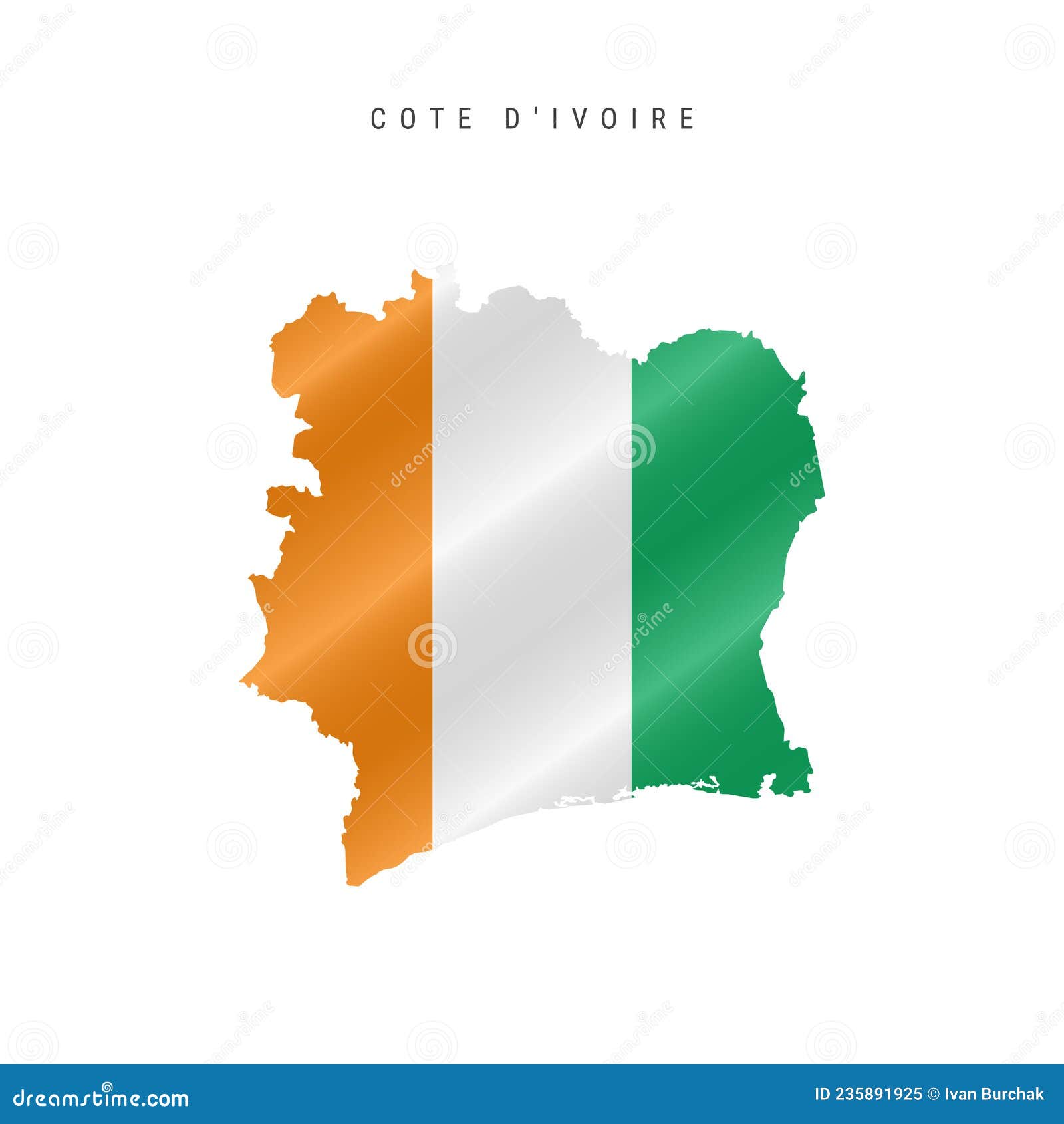 Cote D Ivoire Côte Divoire Drapeau Agitant Le Fond, Drapeau Cote D