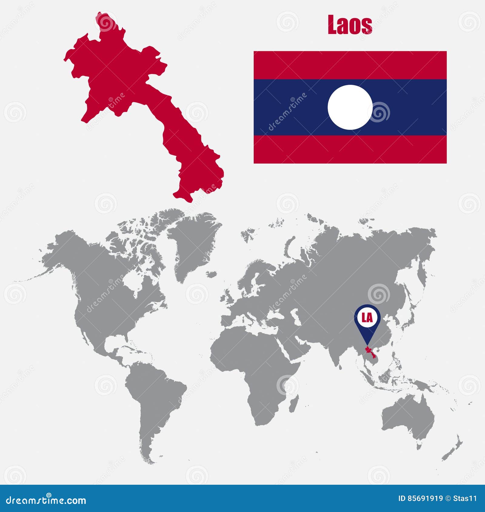 laos carte du monde