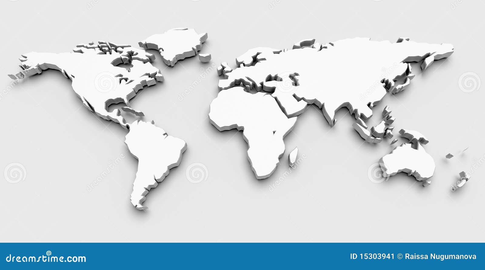 Carte du monde 3D illustration stock. Illustration du planète - 15303941