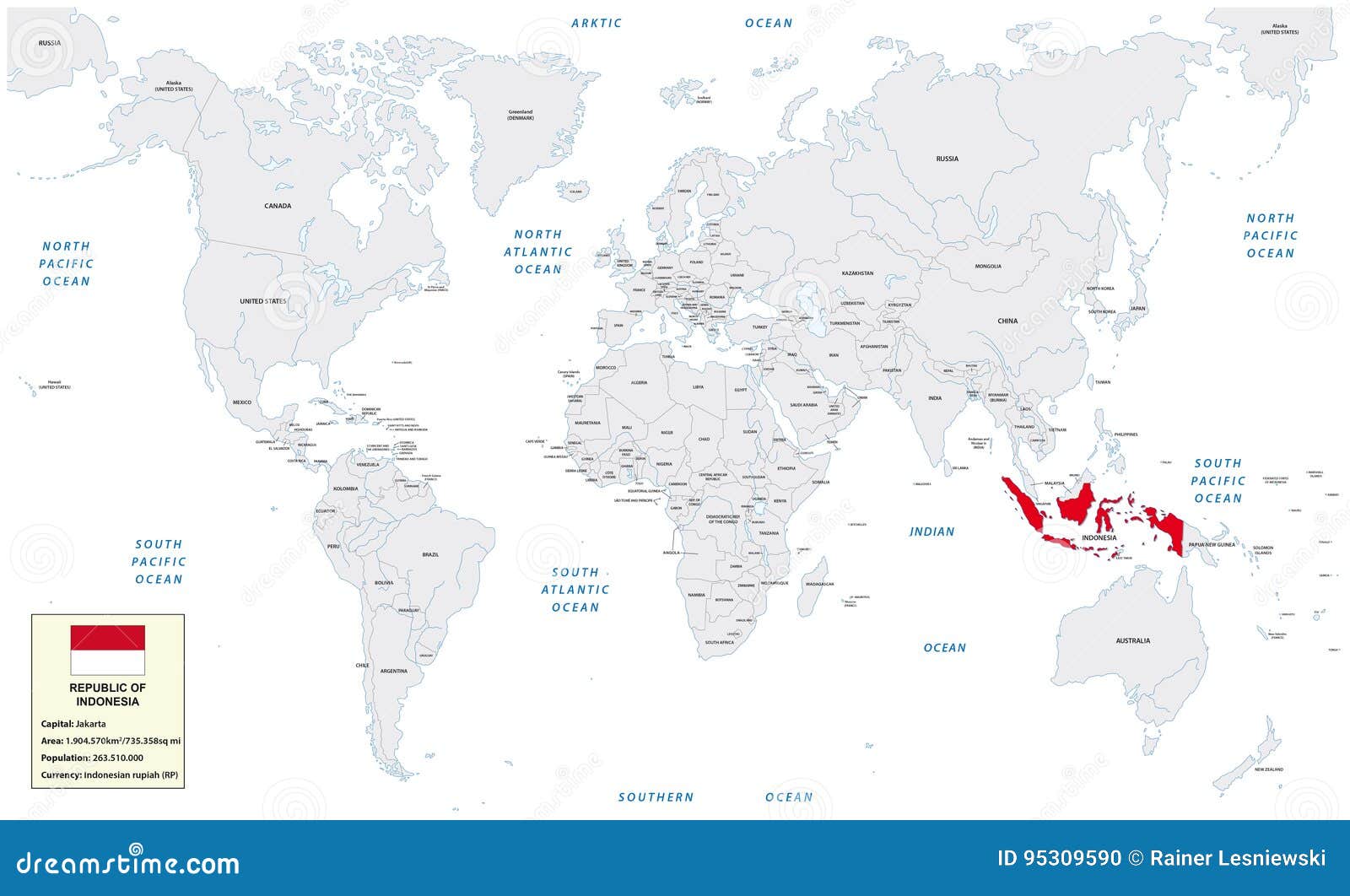 indonésie carte du monde