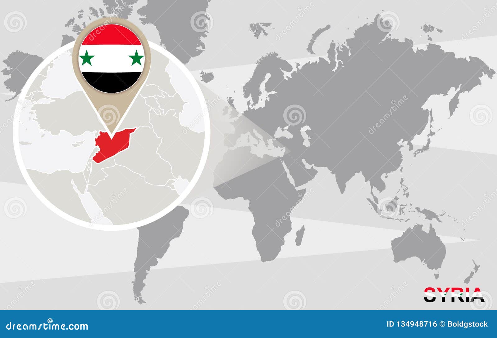 carte du monde syrie