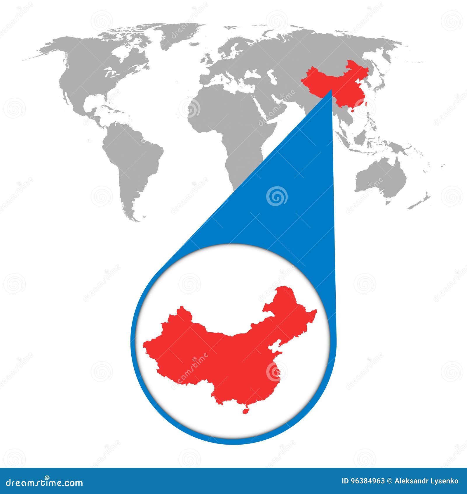 Carte Du Monde Avec Le Bourdonnement Sur La Chine Carte Dans