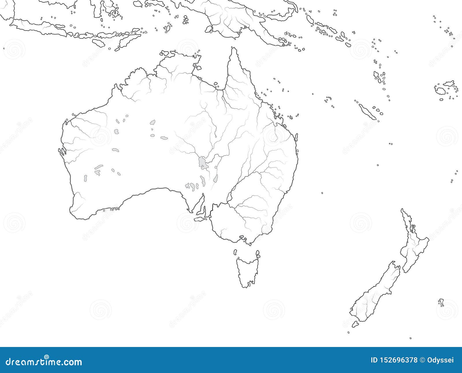 Carte Du Monde De Continent De Laustralie Laustralie