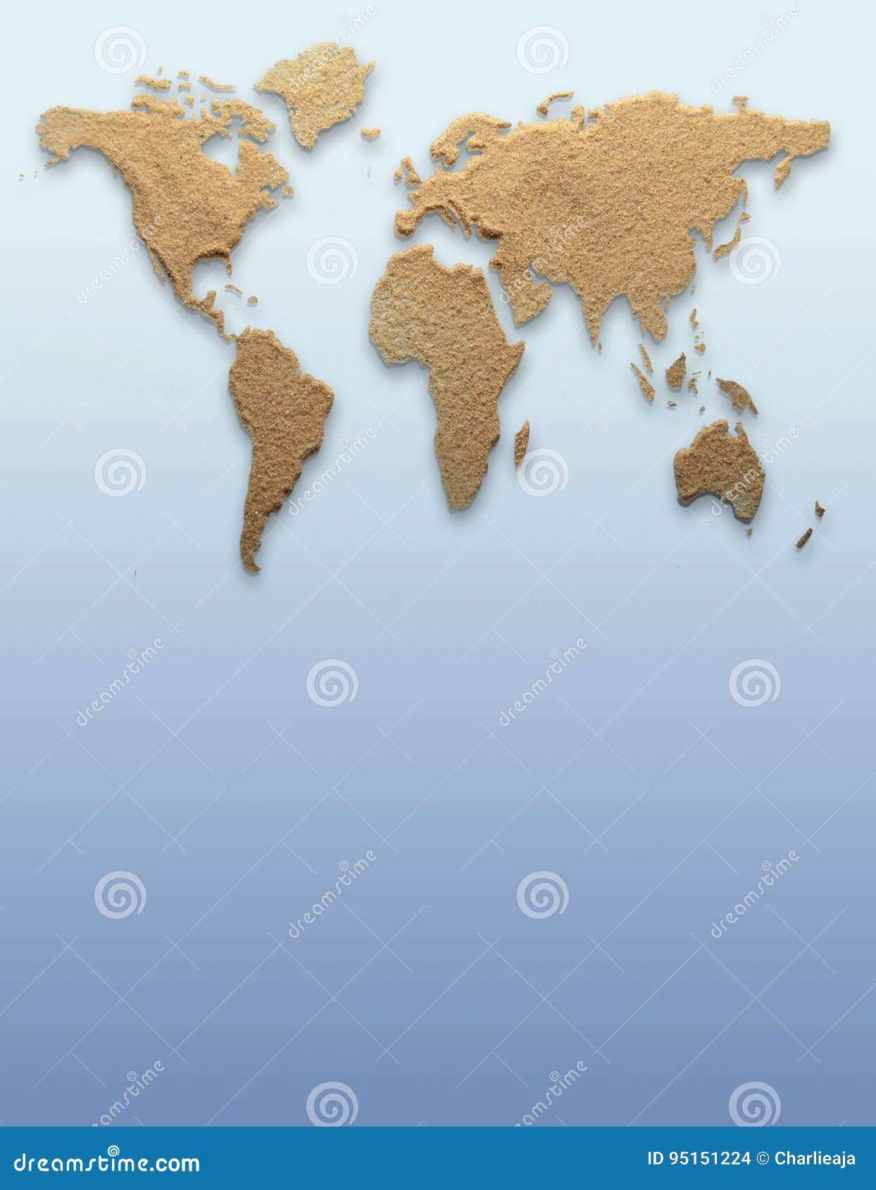 Carte Du Monde Faite De Sable Photo Stock Image Du