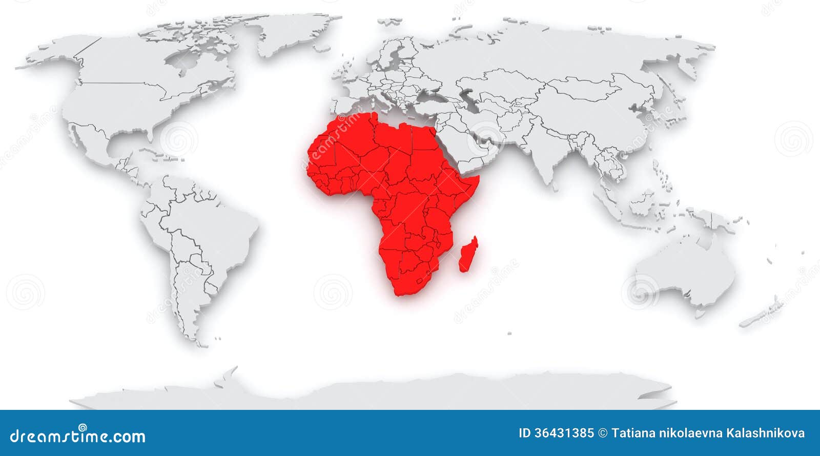 afrique carte monde - Reflectim