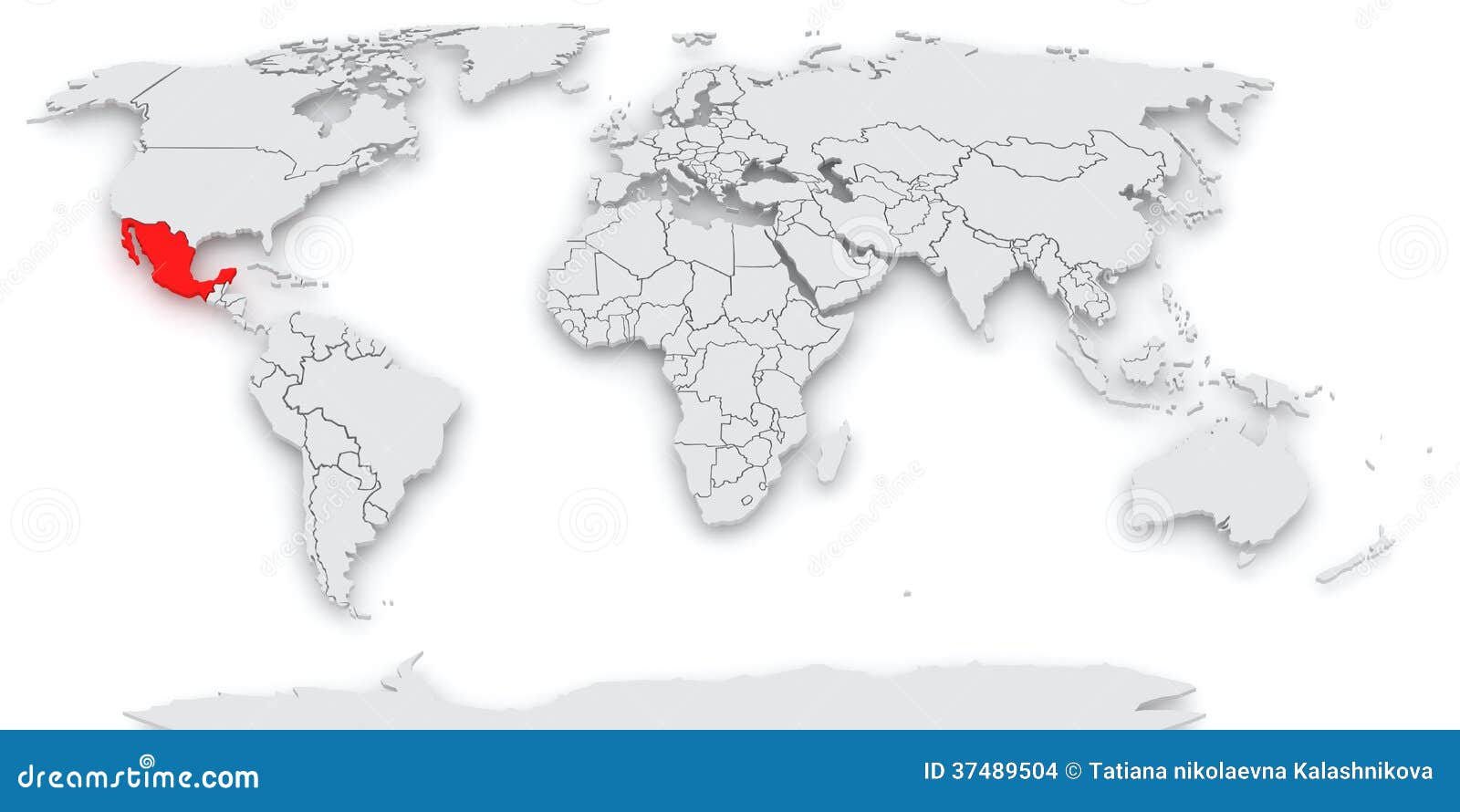 carte du monde mexique