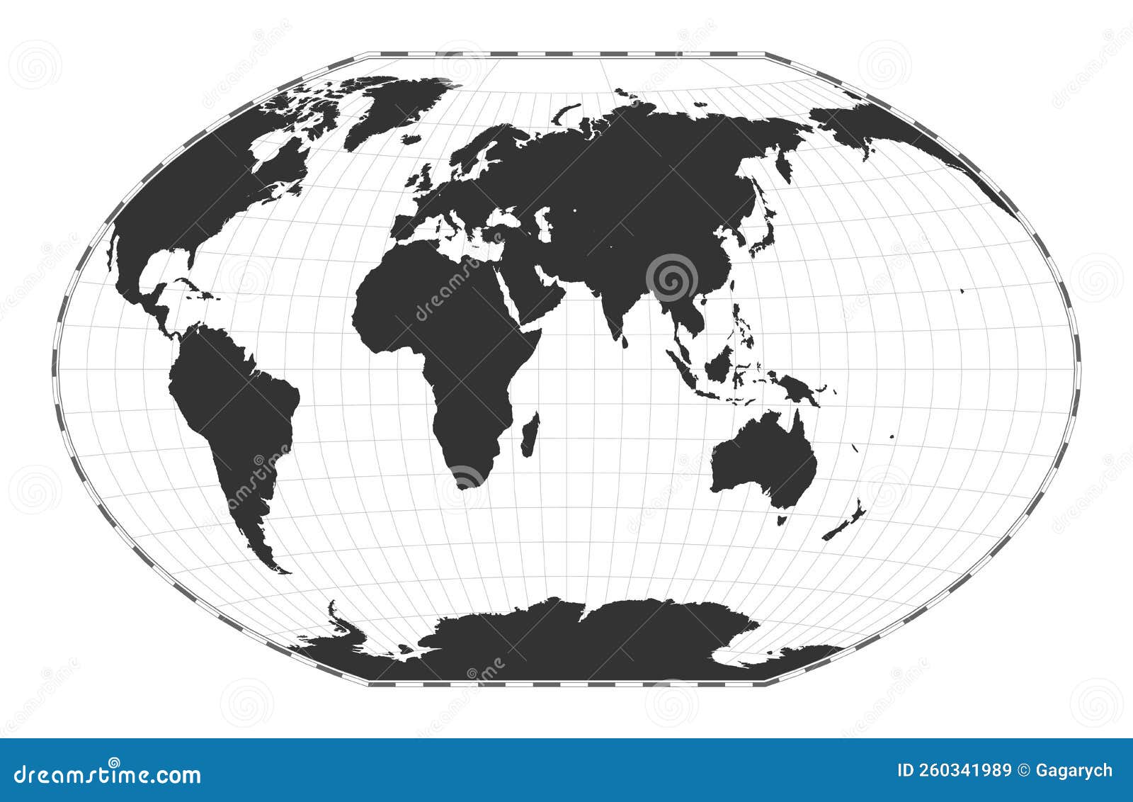 Carte du Monde Projection Winkel-Tripel