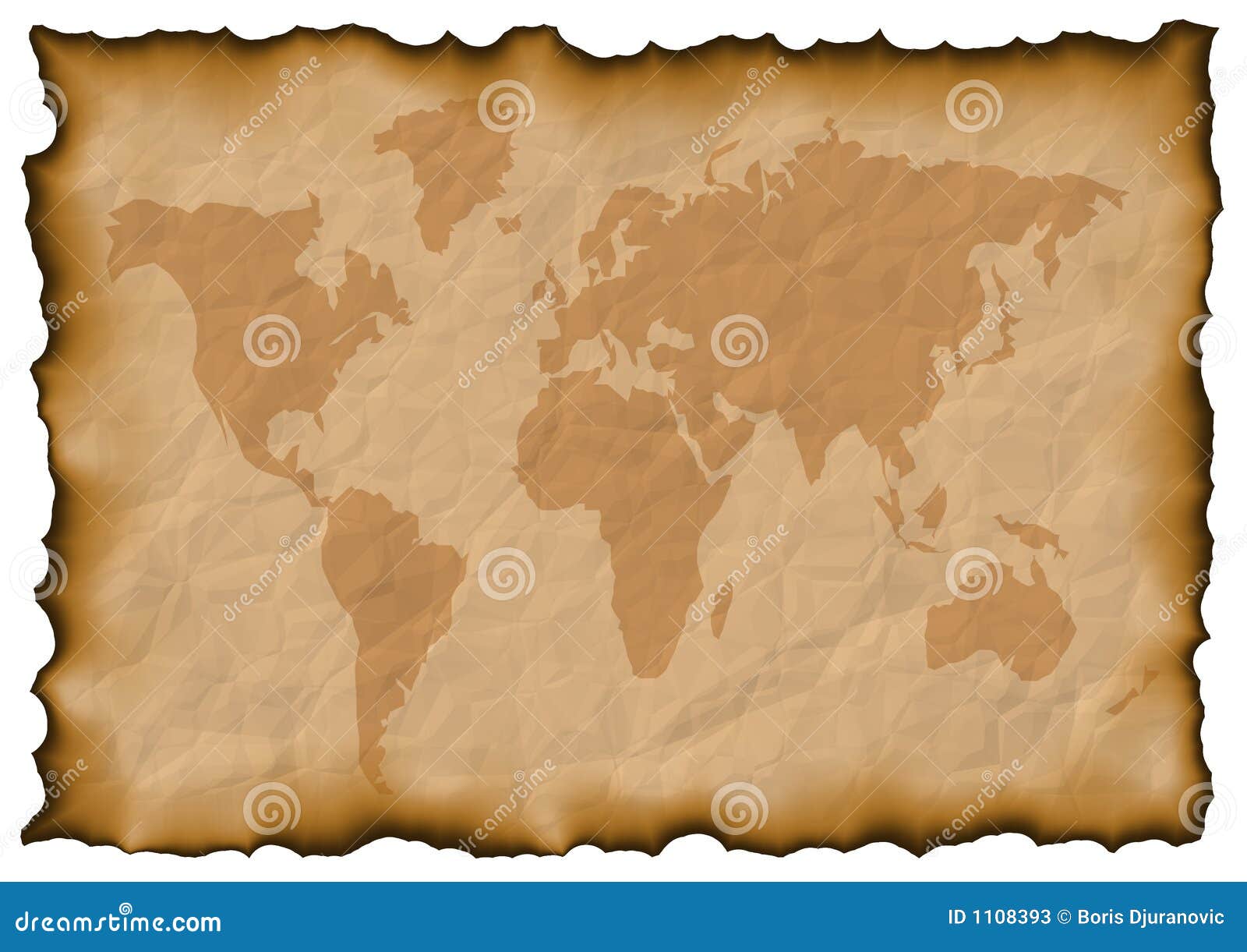 Vieille Carte De Papier Du Monde. Photo stock - Image ...