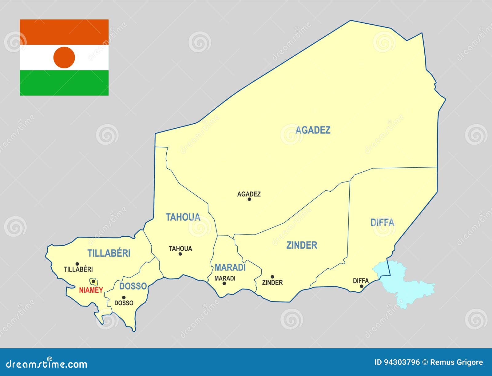 Carte du Niger