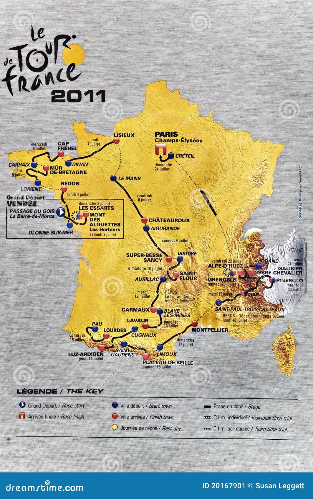 etapes tour de france 2011