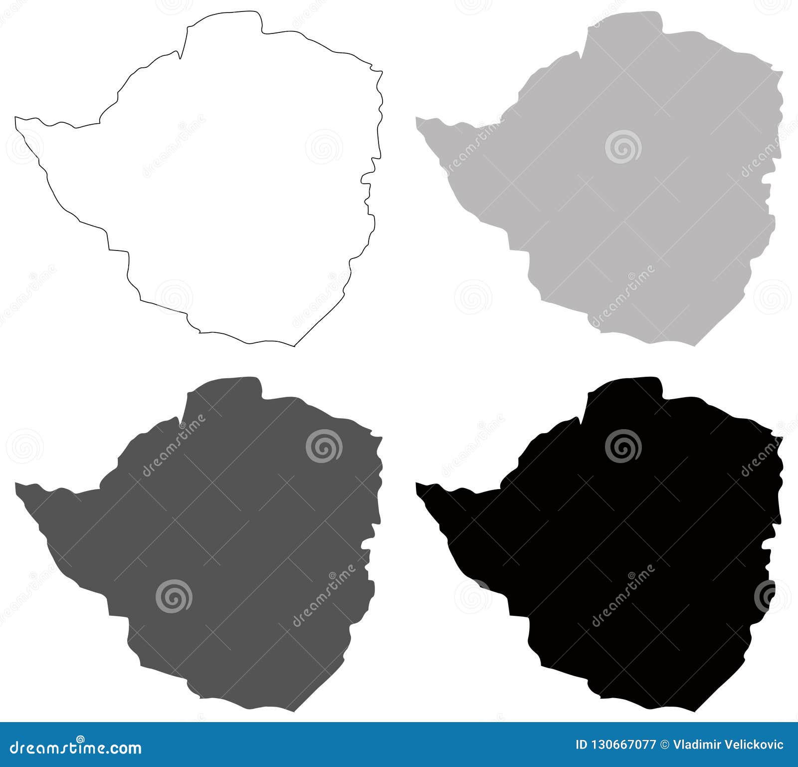Carte Du Zimbabwe Pays En Afrique Australe Illustration De